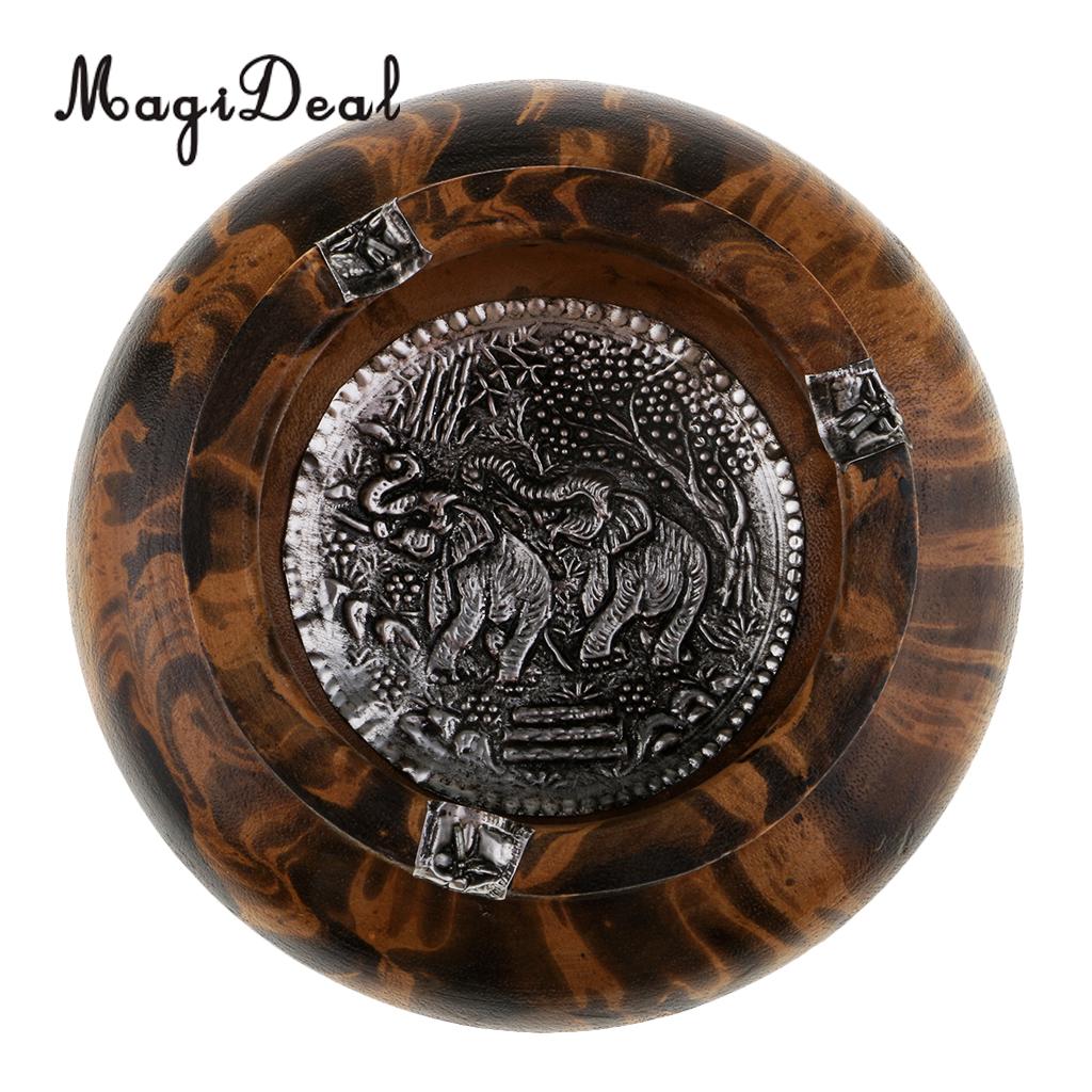 MagiDeal Wood Ashtray Handmade Crafts Cigarette Cigar Tobacco Smoking Ash Tray Case for KTV Bar Home Office Decoration