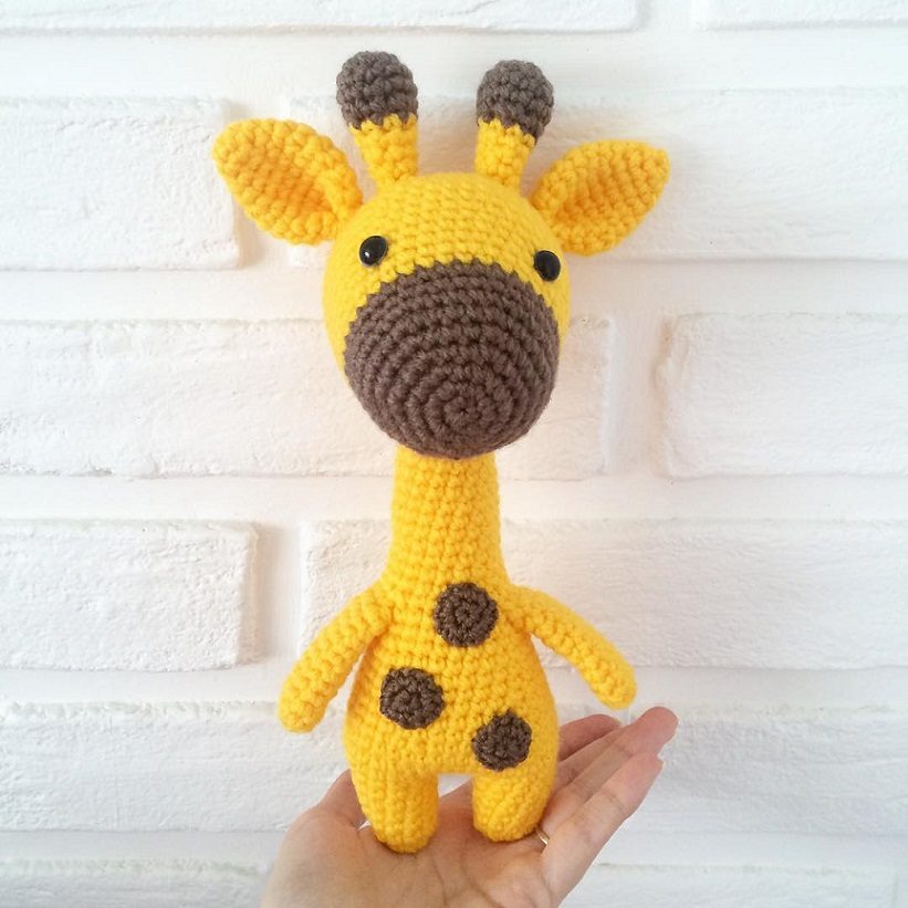 Жираф игрушка крючком амигуруми