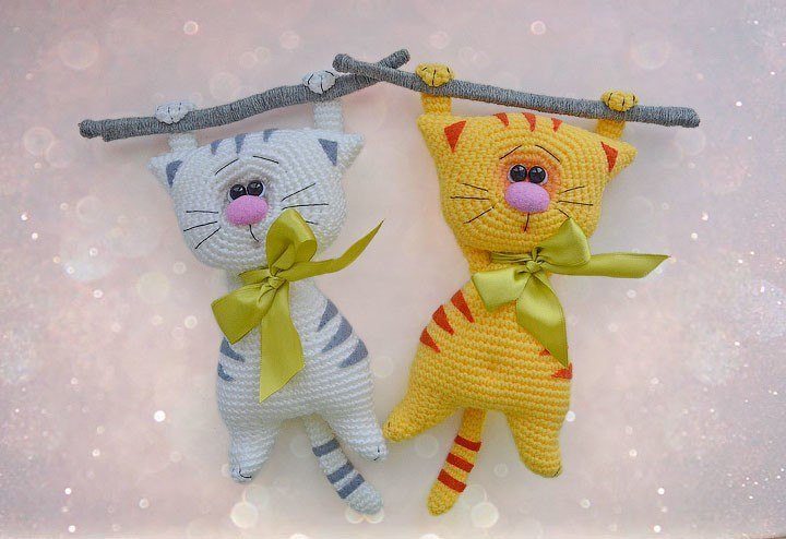 Котики крючком игрушки амигуруми