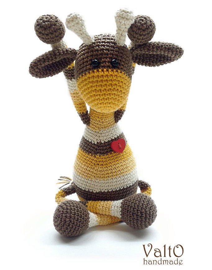 Жираф амигуруми игрушка крючком