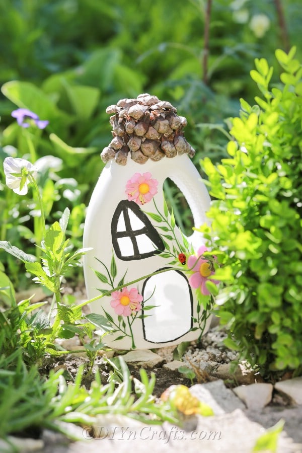 Fairy house placed in the garden