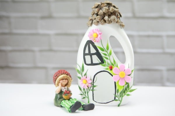 How To Make a Fairy House From an Upcycled Detergent Bottle