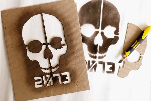 Cardboard stencils