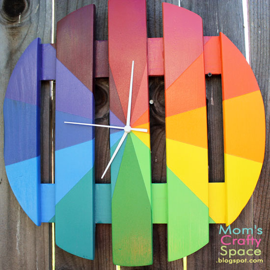 Colorful outdoor clock