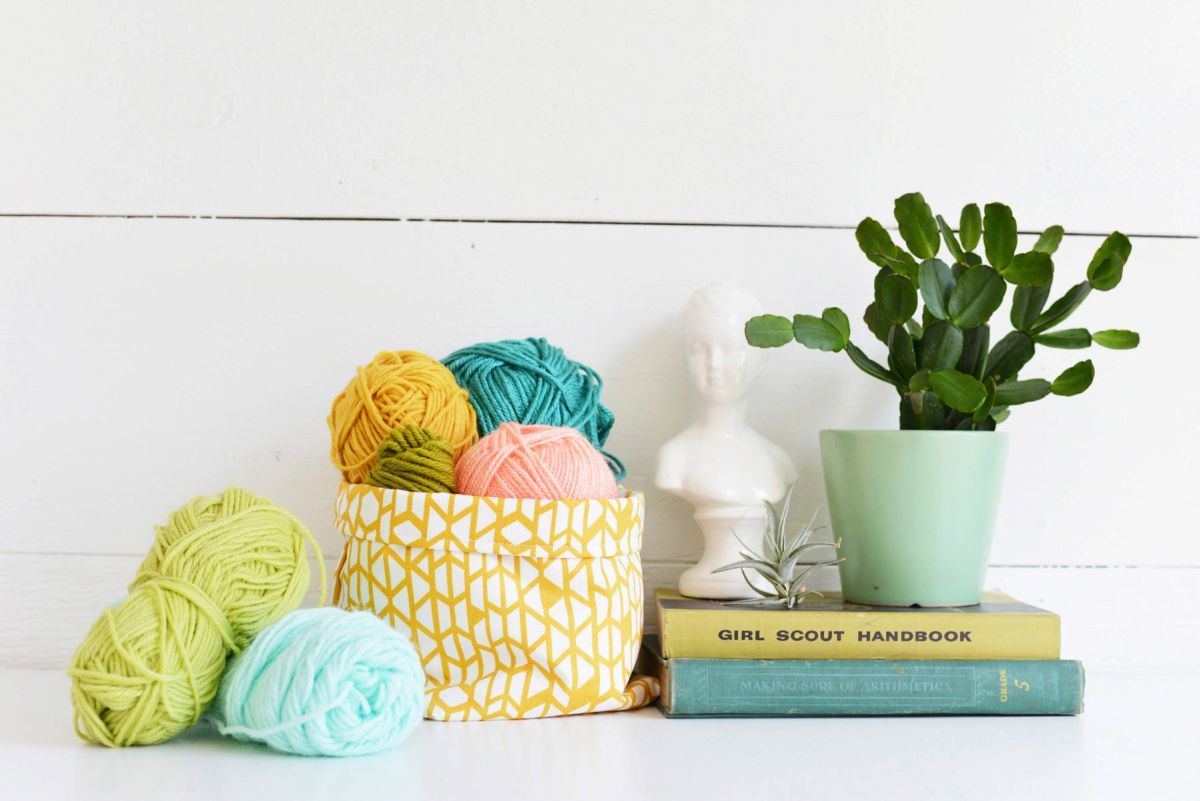 DIY Fabric Basket Colorful