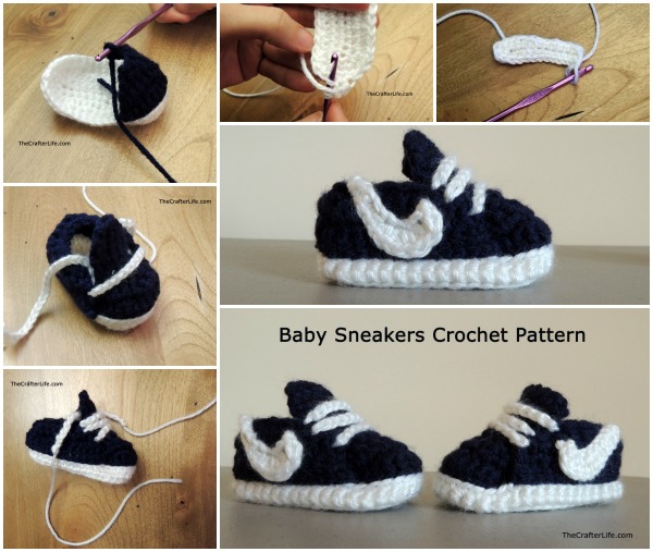 BabySneakersCrochetPattern wonderfuldiy f Homemade Nike Baby Sneakers   Free Patterns and Tutorial