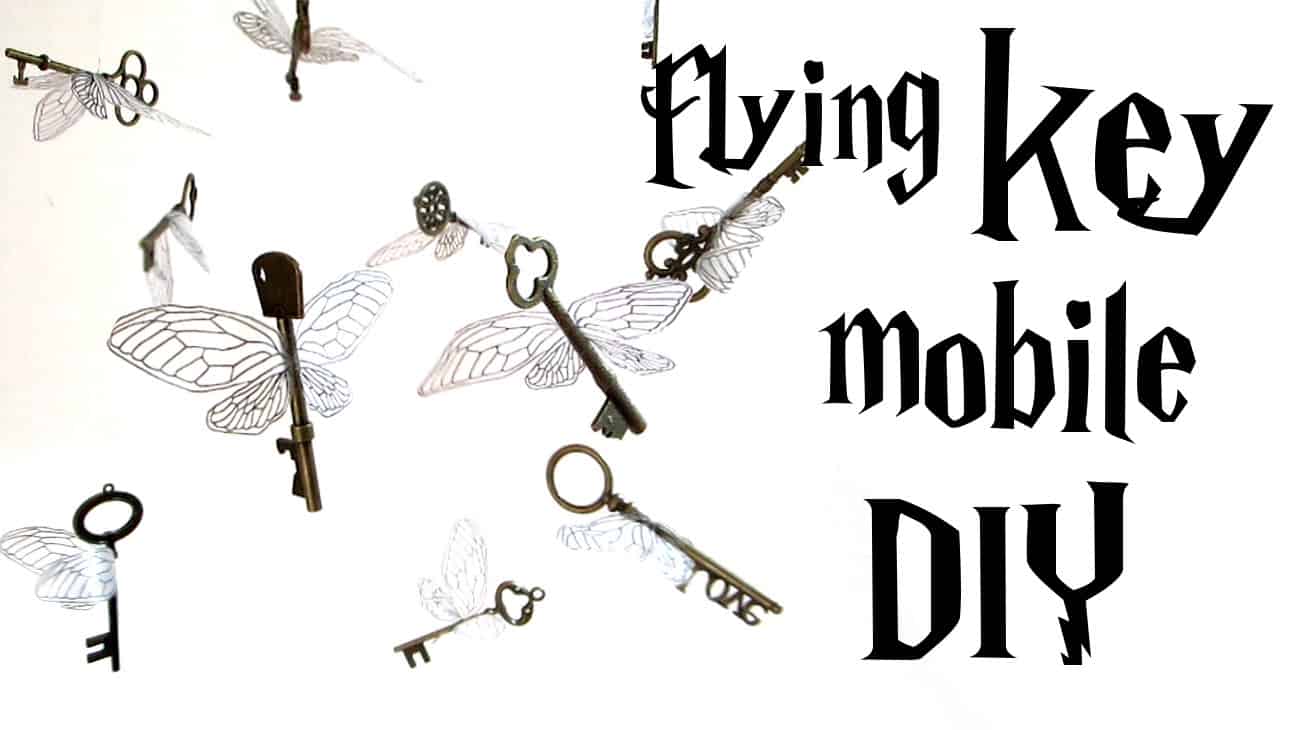 Harry Potter inspired flying key mobile