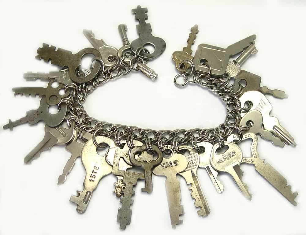 Mini key charm bracelet