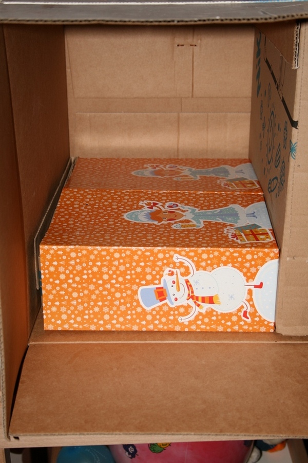 Детская кухня из картонных коробок, фото № 10