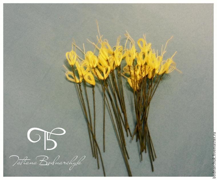 Создание полевых цветов из фоамирана: весенники, фото № 9
