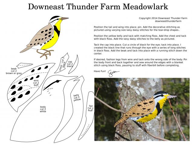 Фетровые птички Сьюзен Джордан Беннет (с выкройками), фото № 22