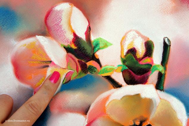 Мастер-класс: рисуем пастелью цветущую вишню, фото № 45