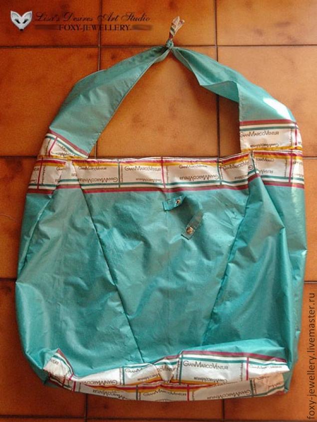 Хозяйственная эко-сумка из старого зонтика, фото № 9