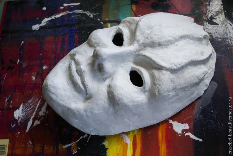 Интерьерная маска из папье-маше и полимерной глины, фото № 2