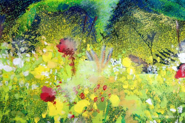 Мастер-класс по живописи: пастель, гуашь и сухоцветы — мой эксперимент, фото № 36