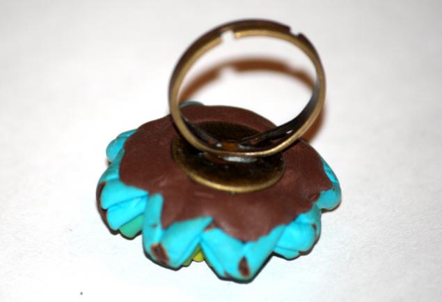 Лепим из полимерной глины кольцо «Необычный цветок» с переходом цвета, фото № 19