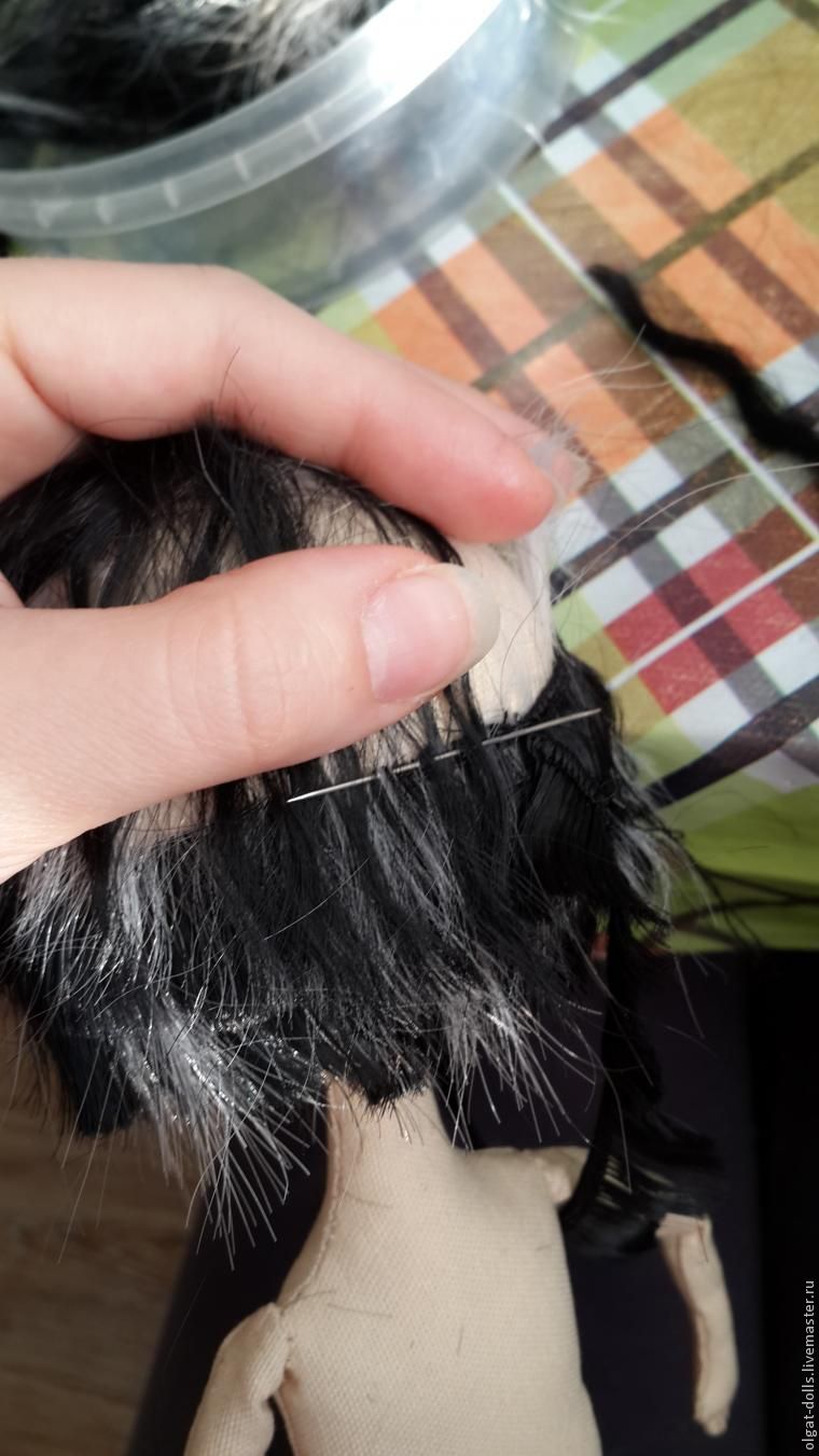 Как сделать волосы для мальчика-тыквоголовки, фото № 3