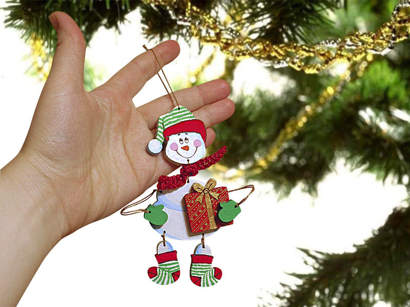 «Веселый снеговик», или Елочная игрушка из фанеры своими руками, фото № 8