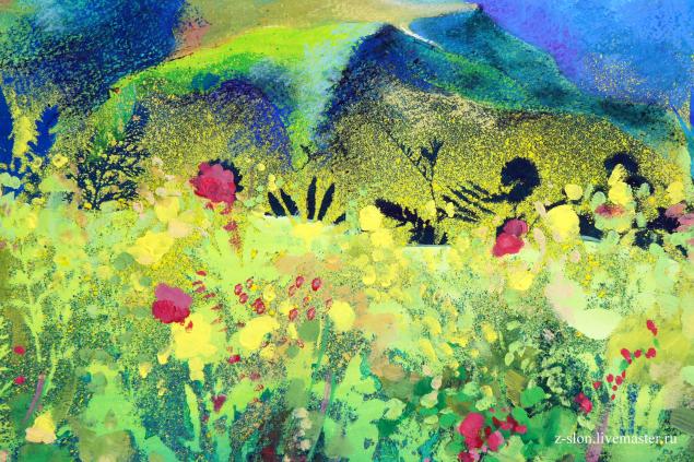Мастер-класс по живописи: пастель, гуашь и сухоцветы — мой эксперимент, фото № 30