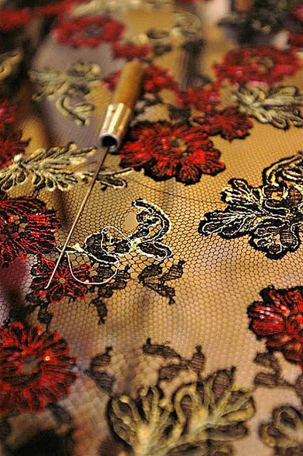Текстурная вышивка в коллекциях высокой моды. Цветочные мотивы, фото № 13