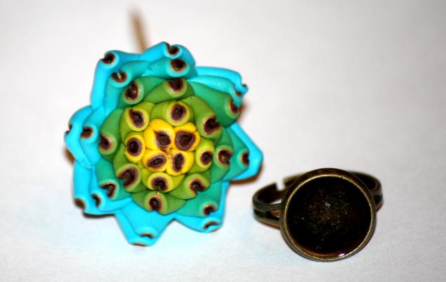 Лепим из полимерной глины кольцо «Необычный цветок» с переходом цвета, фото № 18