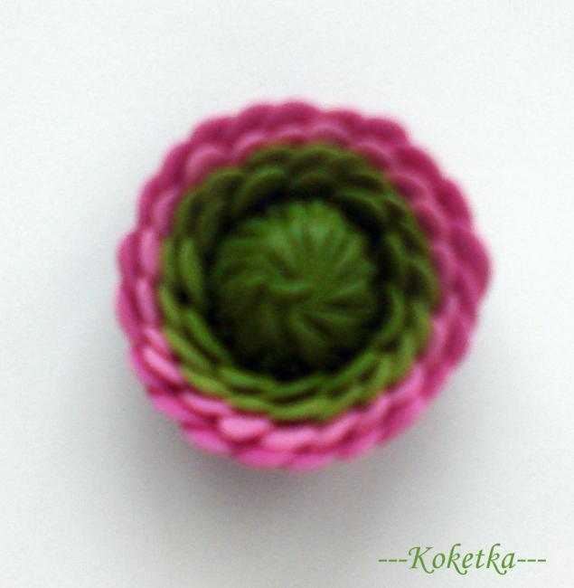 Кольцо с цветком из полимерной глины., фото № 9