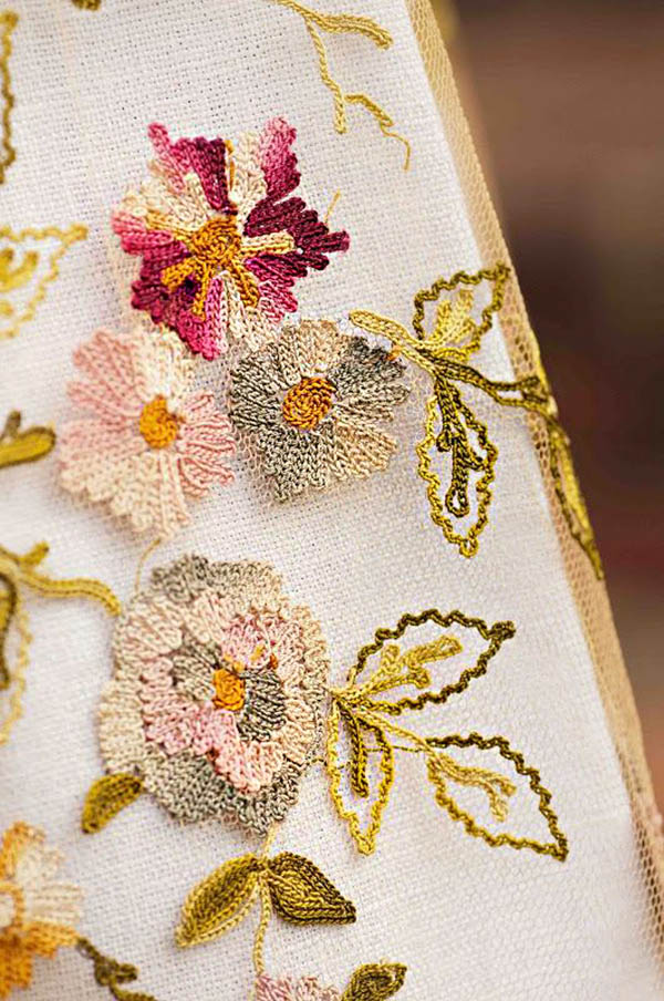 Текстурная вышивка в коллекциях высокой моды. Цветочные мотивы, фото № 19