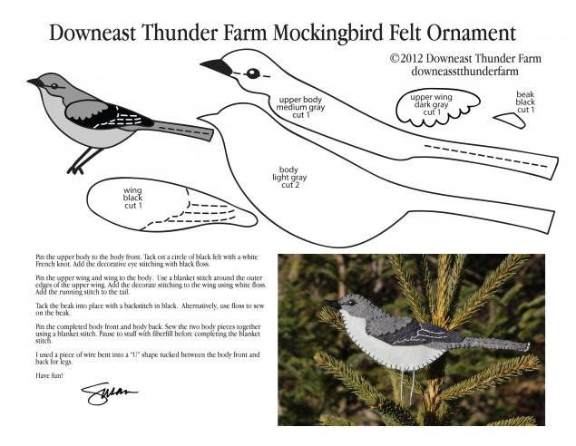 Фетровые птички Сьюзен Джордан Беннет (с выкройками), фото № 23