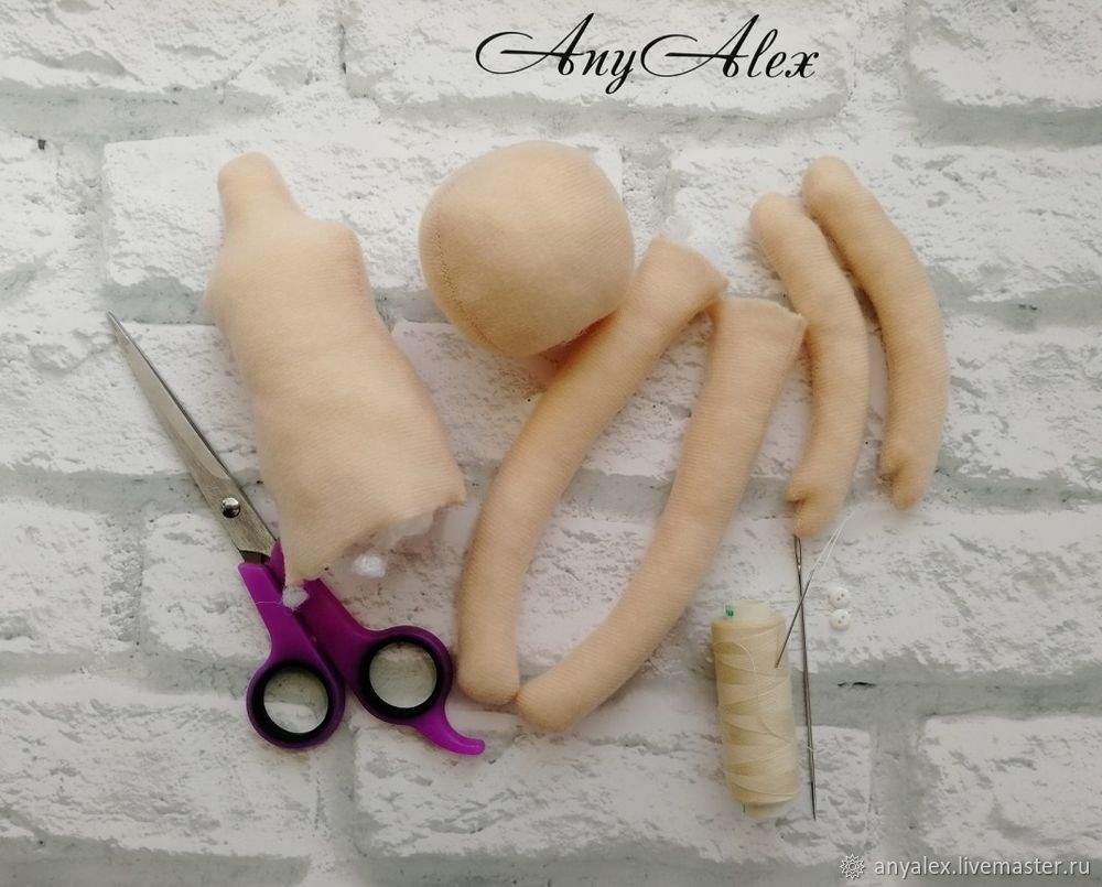 Мастер-класс по шитью тела текстильной куклы с волосами, фото № 6