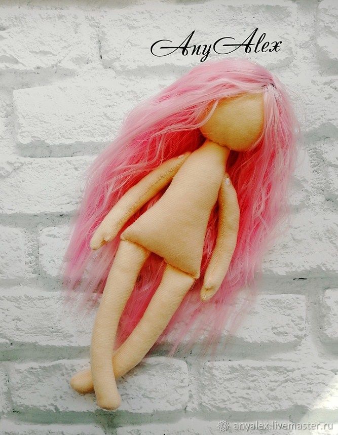 Мастер-класс по шитью тела текстильной куклы с волосами, фото № 29