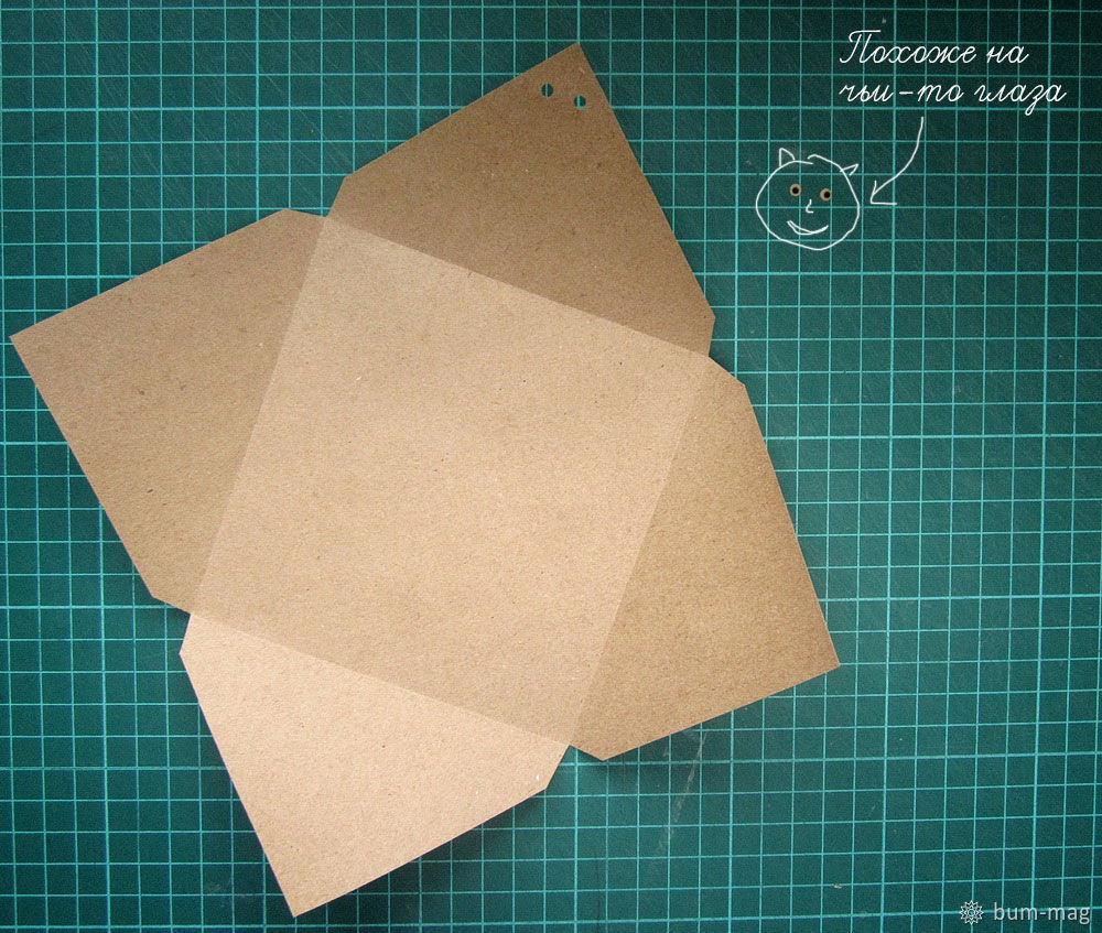 Делаем простой и быстрый квадратный конверт с бантиком, фото № 8