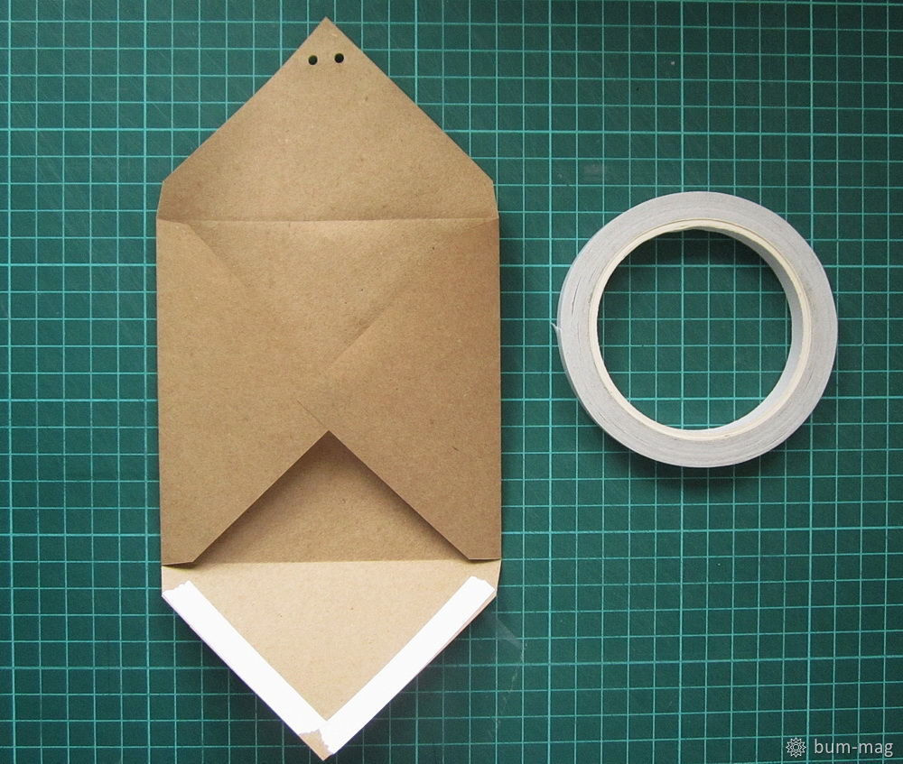 Делаем простой и быстрый квадратный конверт с бантиком, фото № 9