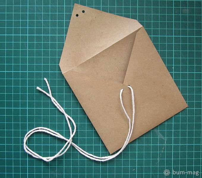 Делаем простой и быстрый квадратный конверт с бантиком, фото № 13