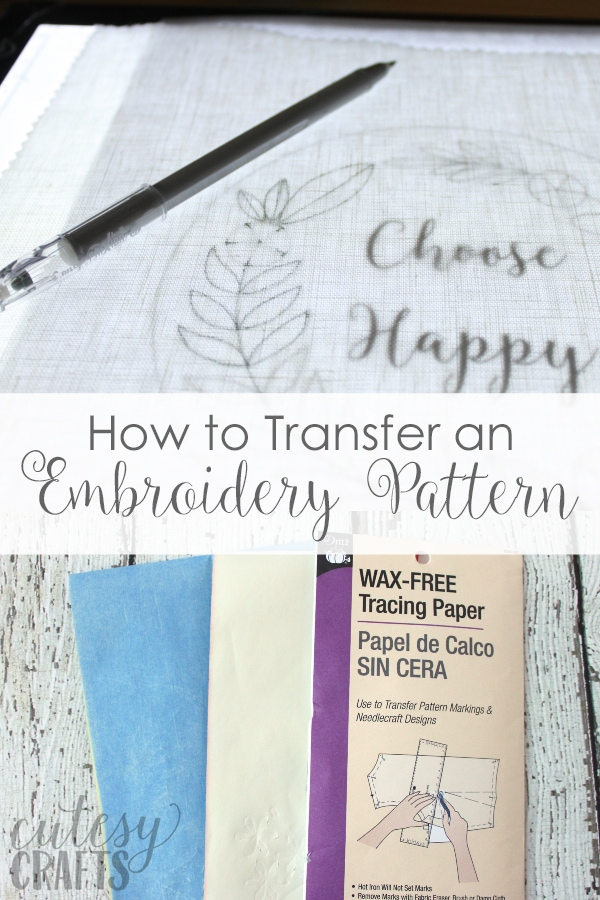 Embroidery Transfer - How to Transfer an Embroidery Pattern