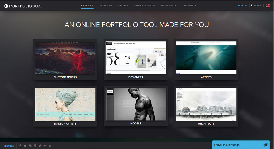 Best free online portfolio website PortfolioBox