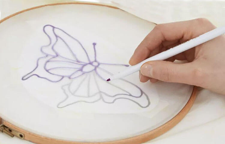 перенос рисунка бабочки