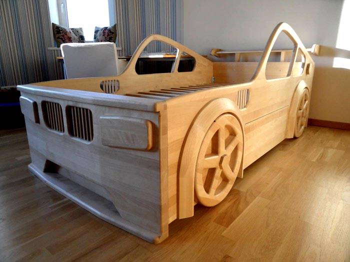 Кровать в форме авто – мечта любого мальчишки