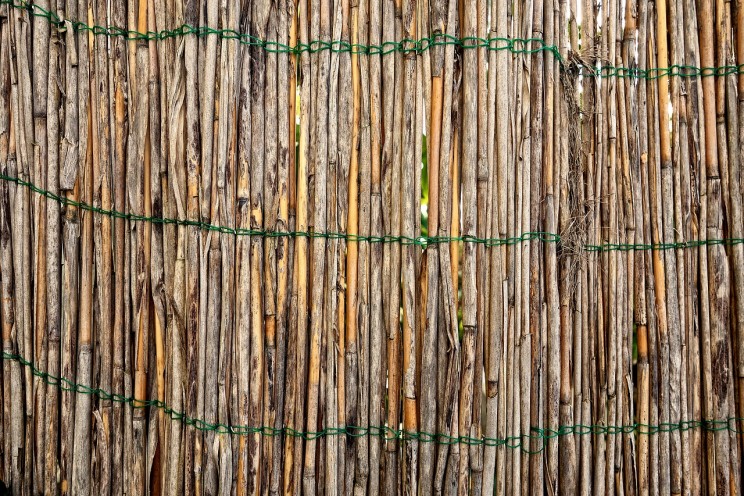 A bamboo fence is easy to make and maintain