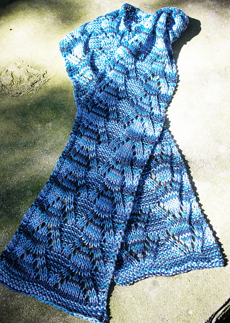 Free knitting pattern for Lacy Scarf and more colorful knitting patterns