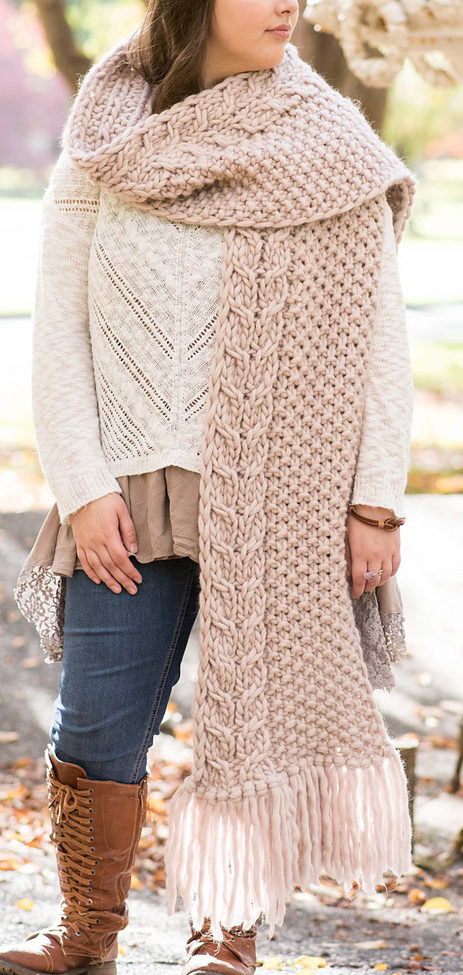 Free Knitting Pattern for Laurel Frost Super Scarf