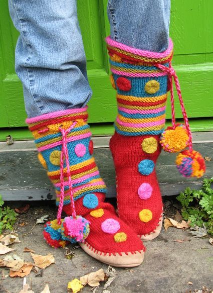 Free Knitting Pattern Woven Slipper Booties