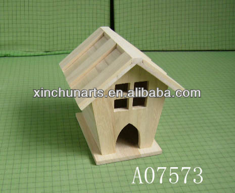 small wooden DIY birdhouse birdfeeders kit for drawing craft