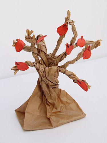 поделка дерево из цветной бумаги для детей 2