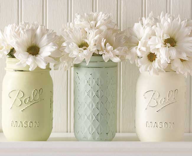 Vintage Mason Jar Vases