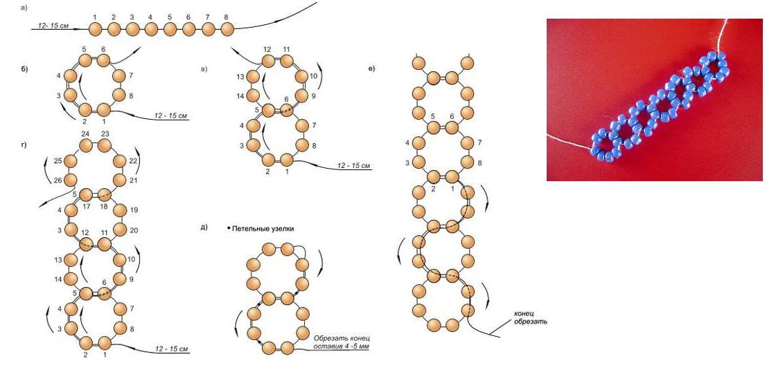 Как сплести браслет из бисера