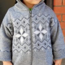 Как перешить взрослый свитер в детский кардиган