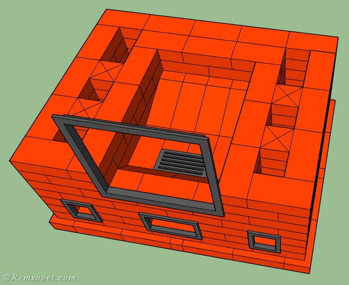 Печь своими руками: порядовка - 8-й ряд