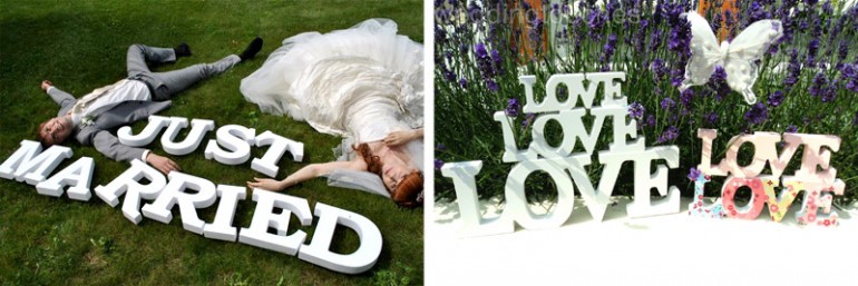 буквы для фотосессии на свадьбе