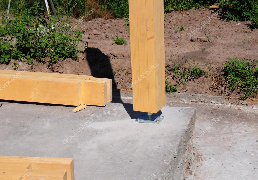 Фундамент под столбы навеса: Как бетонировать столбы для навеса .