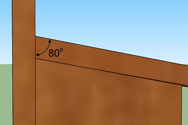 Optionally, cut roof panel at angle for a better fit.